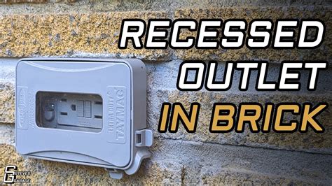 how to fix hole for electrical box in brick|recessing receptacle in brick.